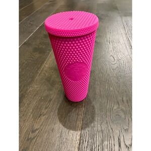 Starbucks Fall 2021 Matte Neon Pink Studded Venti 24oz Tumbler Cold Cup